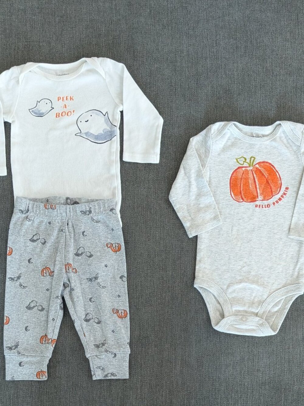Carter's Just One You 'Peek-a-Boo' and 'Hello Pumpkin' 3-Piece Bundle
